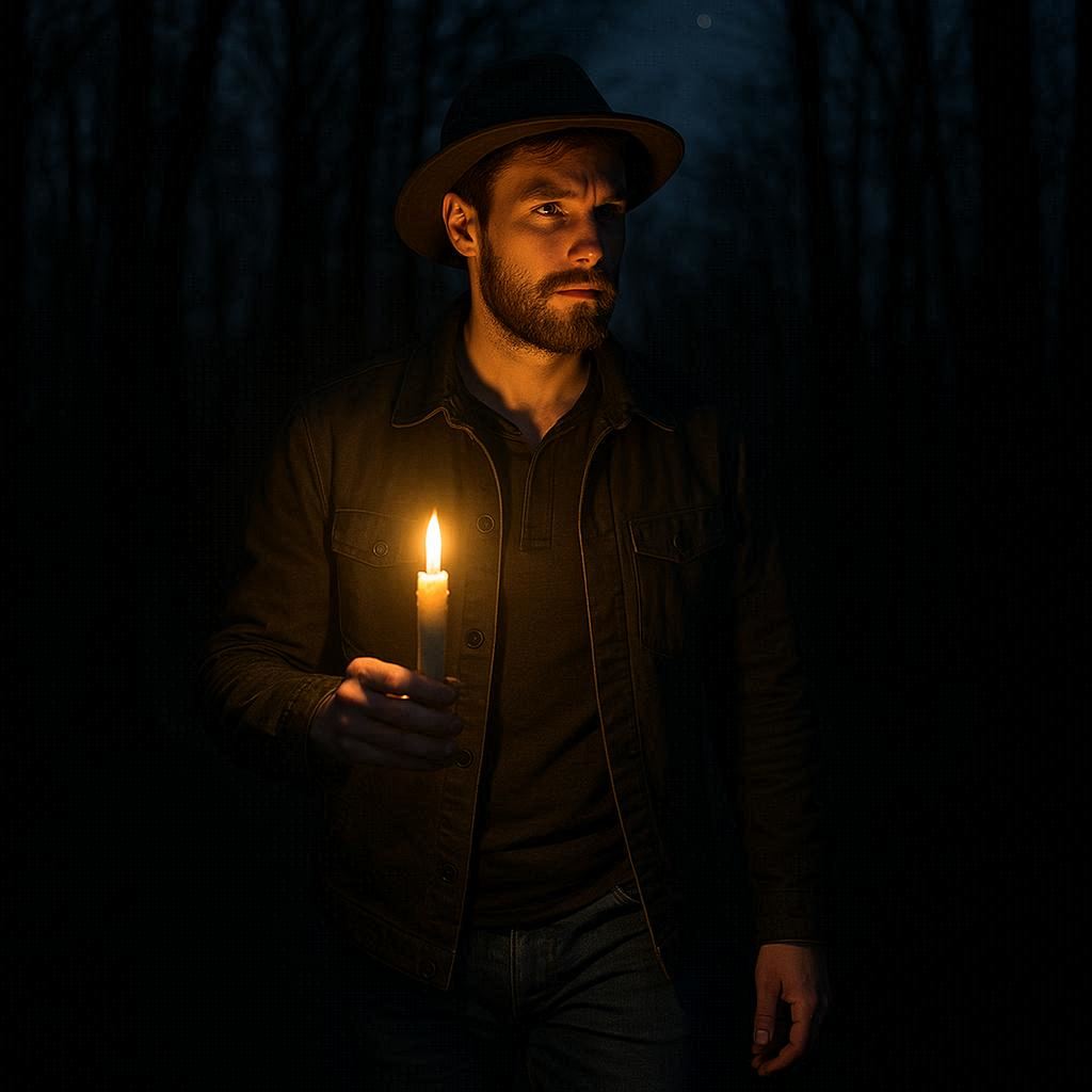 Copertina della poesia 'Luce di candela'  