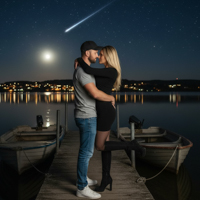 Copertina della poesia 'Luci sul lago'  